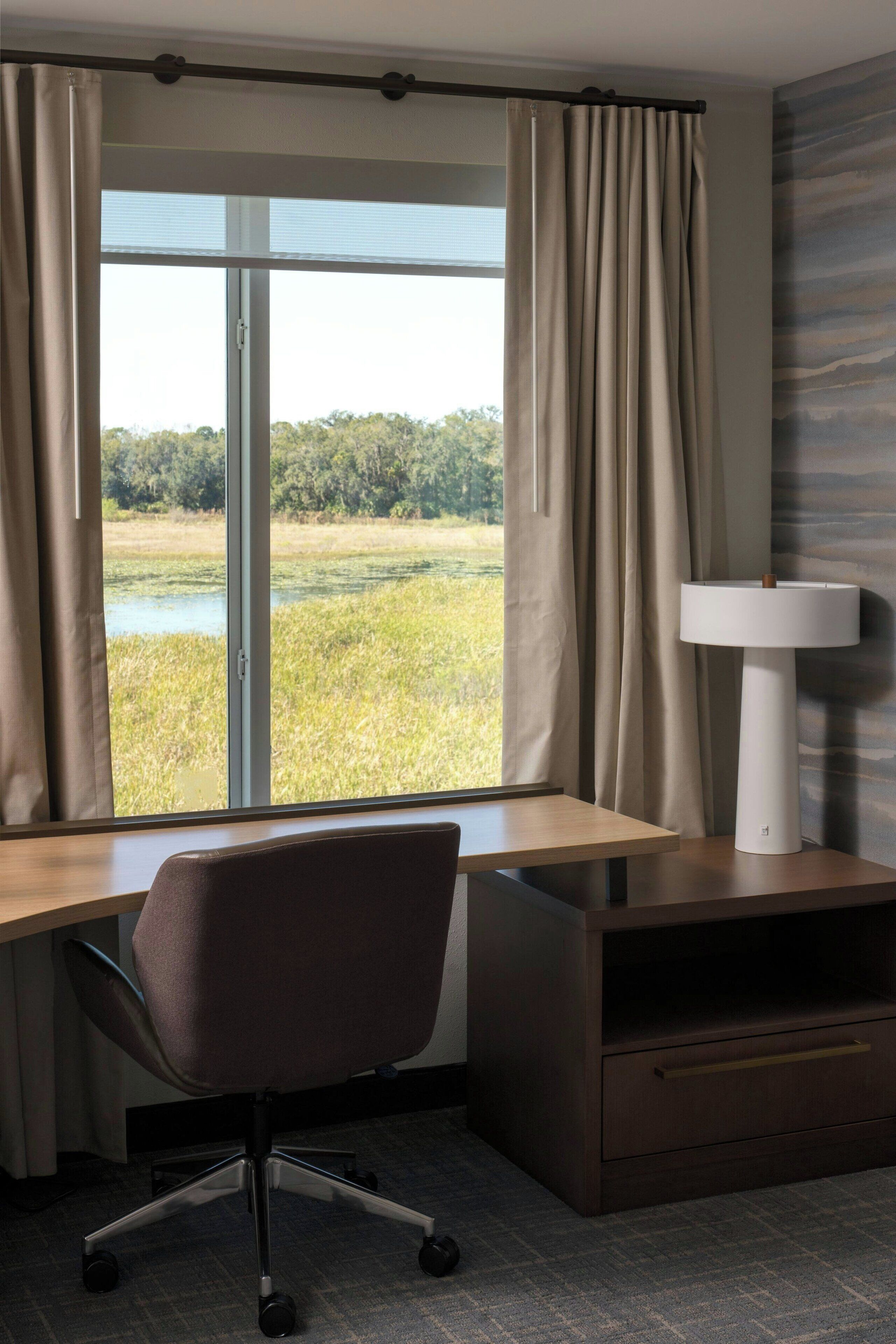 1 bedroom, desk, laptop workspace, iron/ironing board