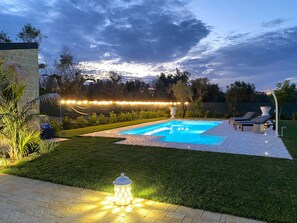 Outdoor pool, a heated pool