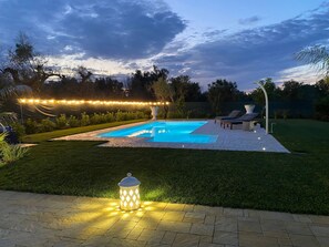 Outdoor pool, a heated pool
