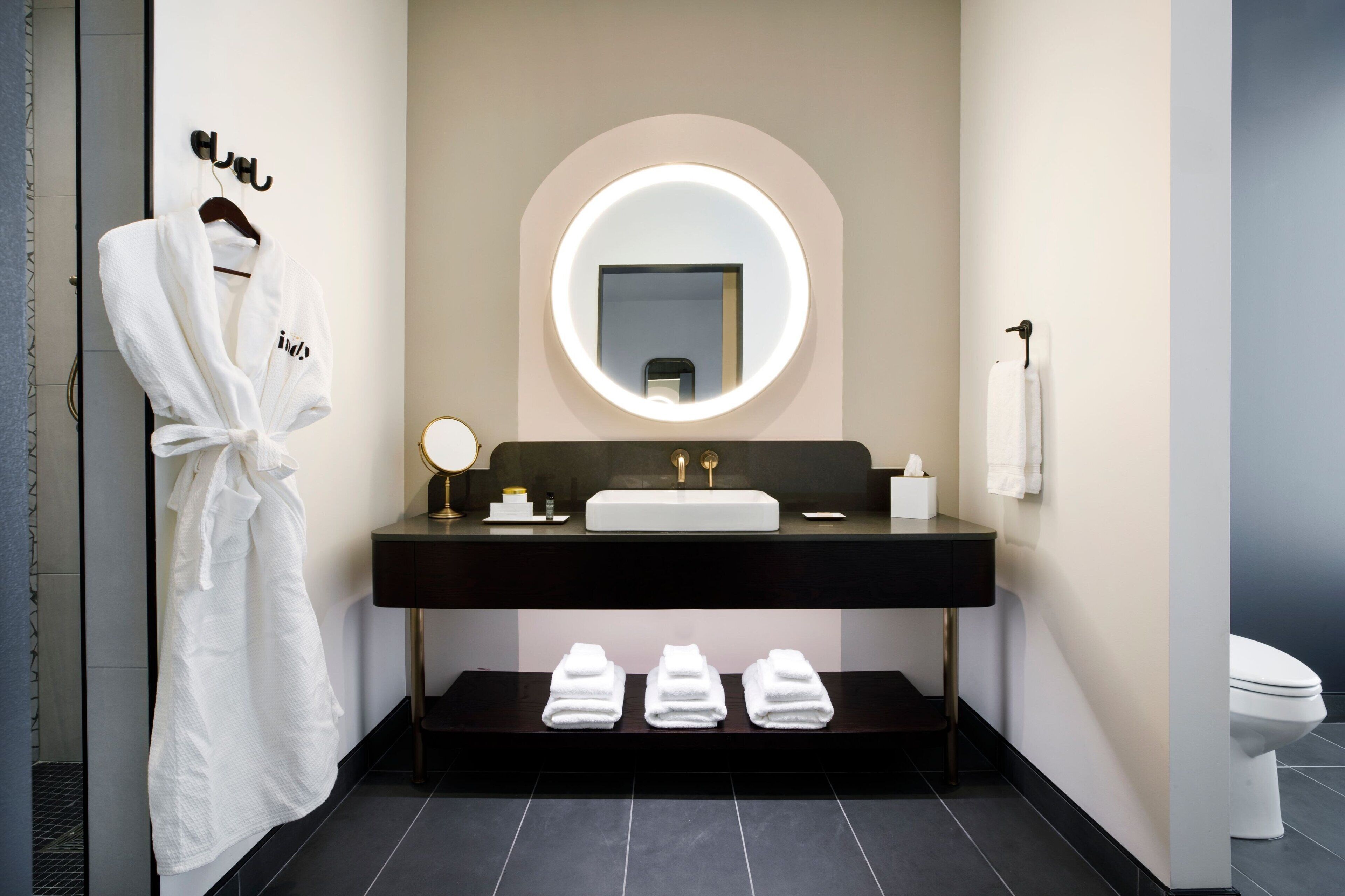 free toiletries, hair dryer, towels