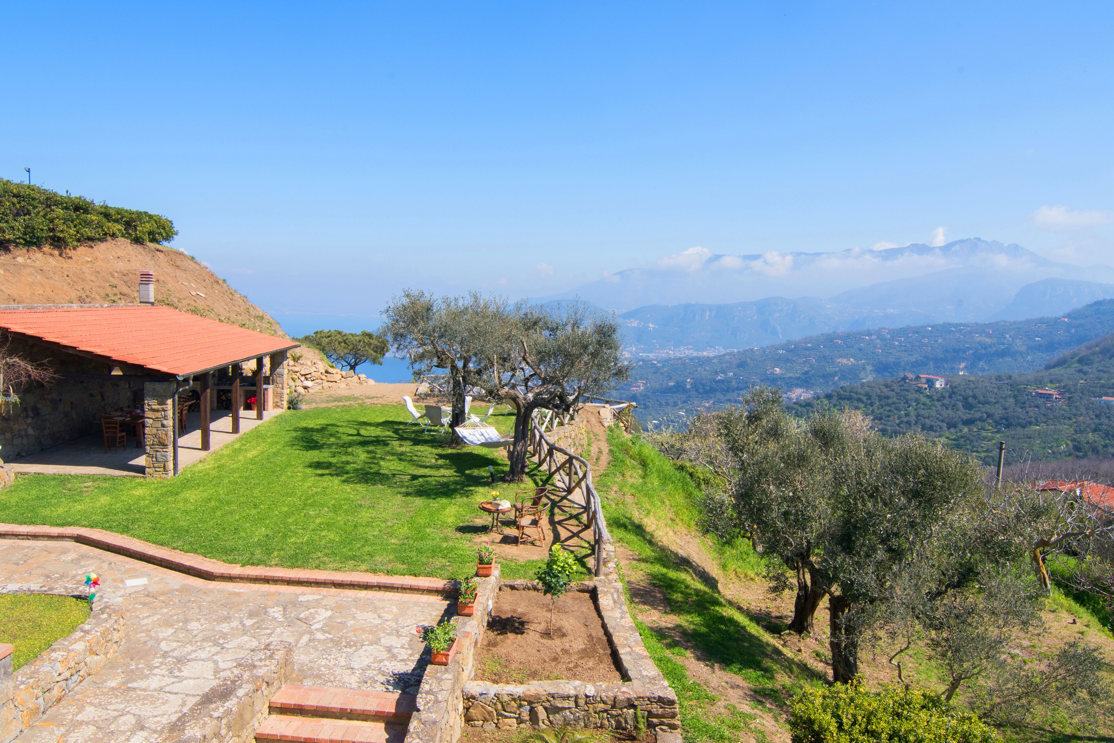 Vue sur la campagne depuis l’hébergement