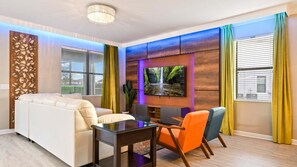 TV, offices - Family Elegant Villa with Resort-Style Amenities (Davenport)