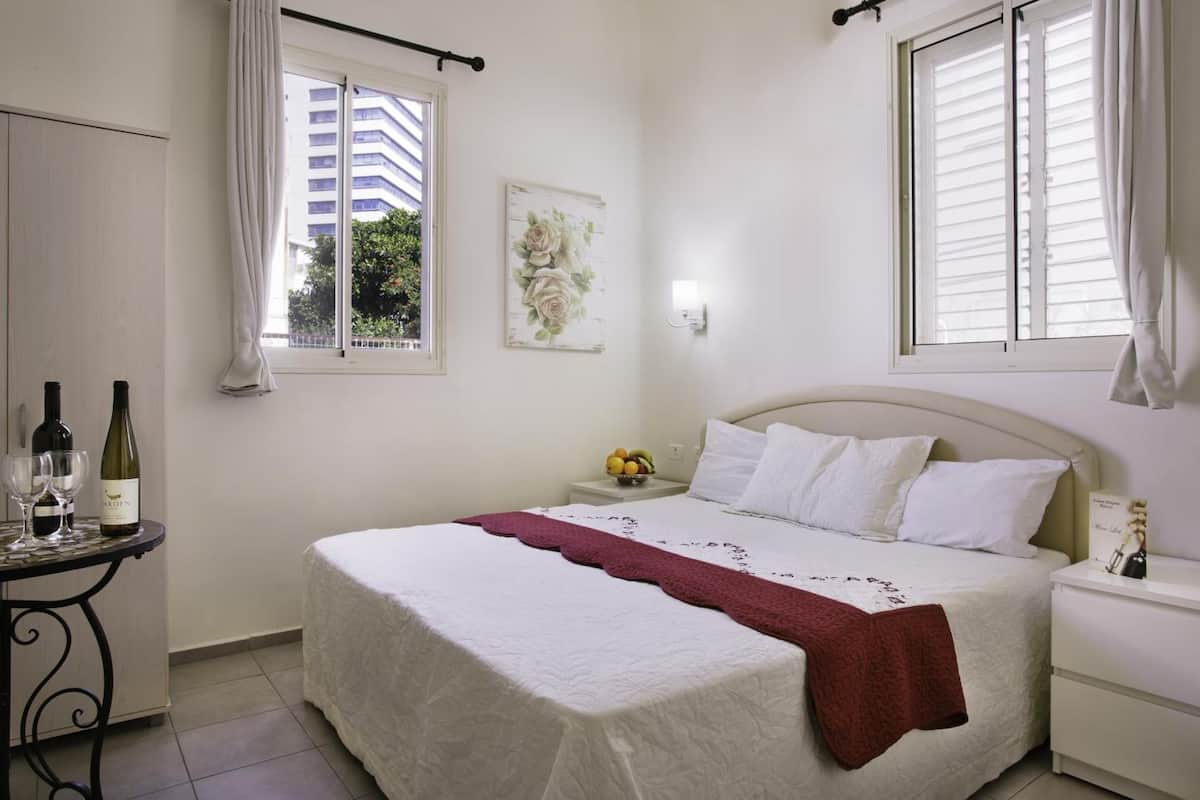 Blackout curtains, bed sheets