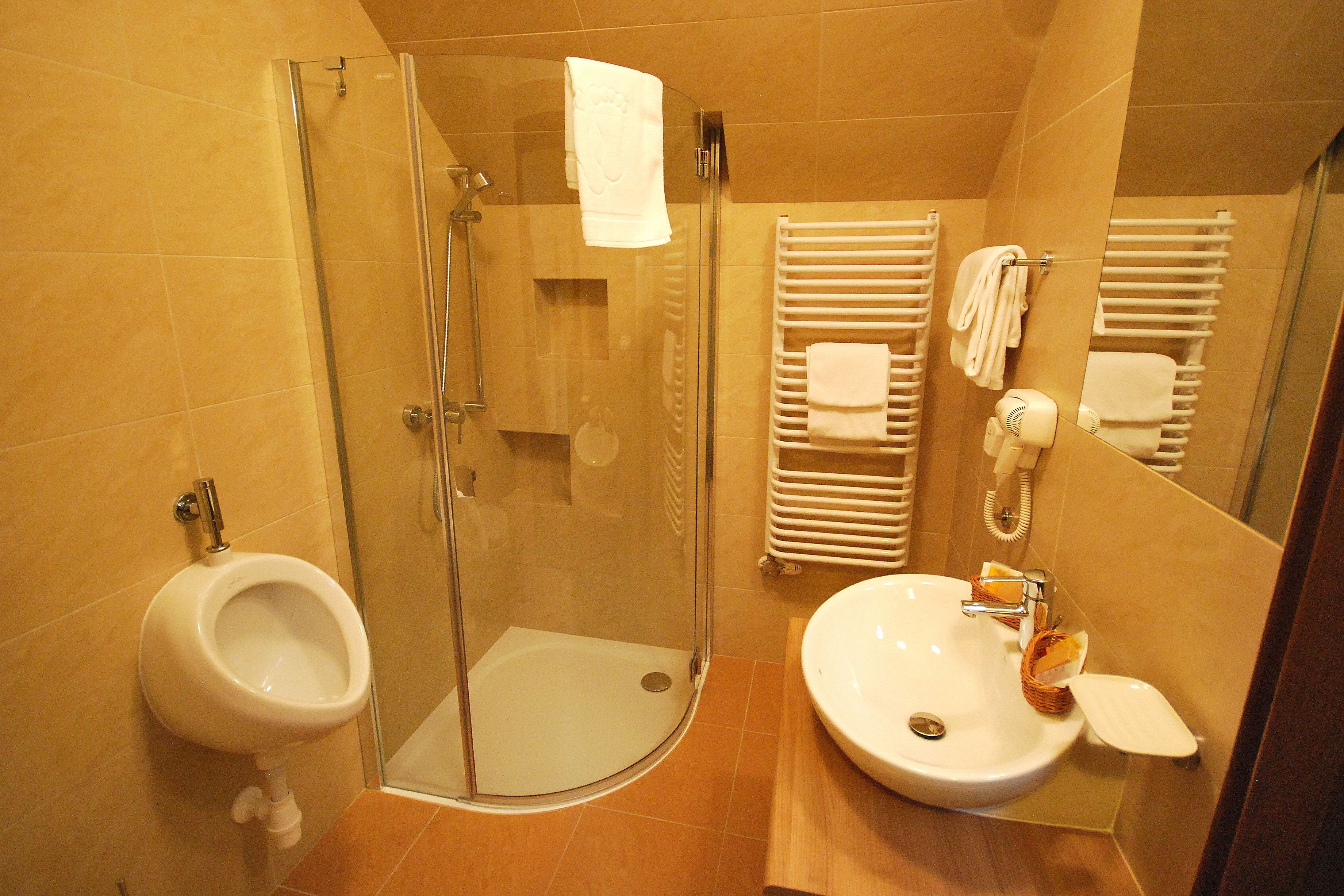 shower, free toiletries, hair dryer, bathrobes