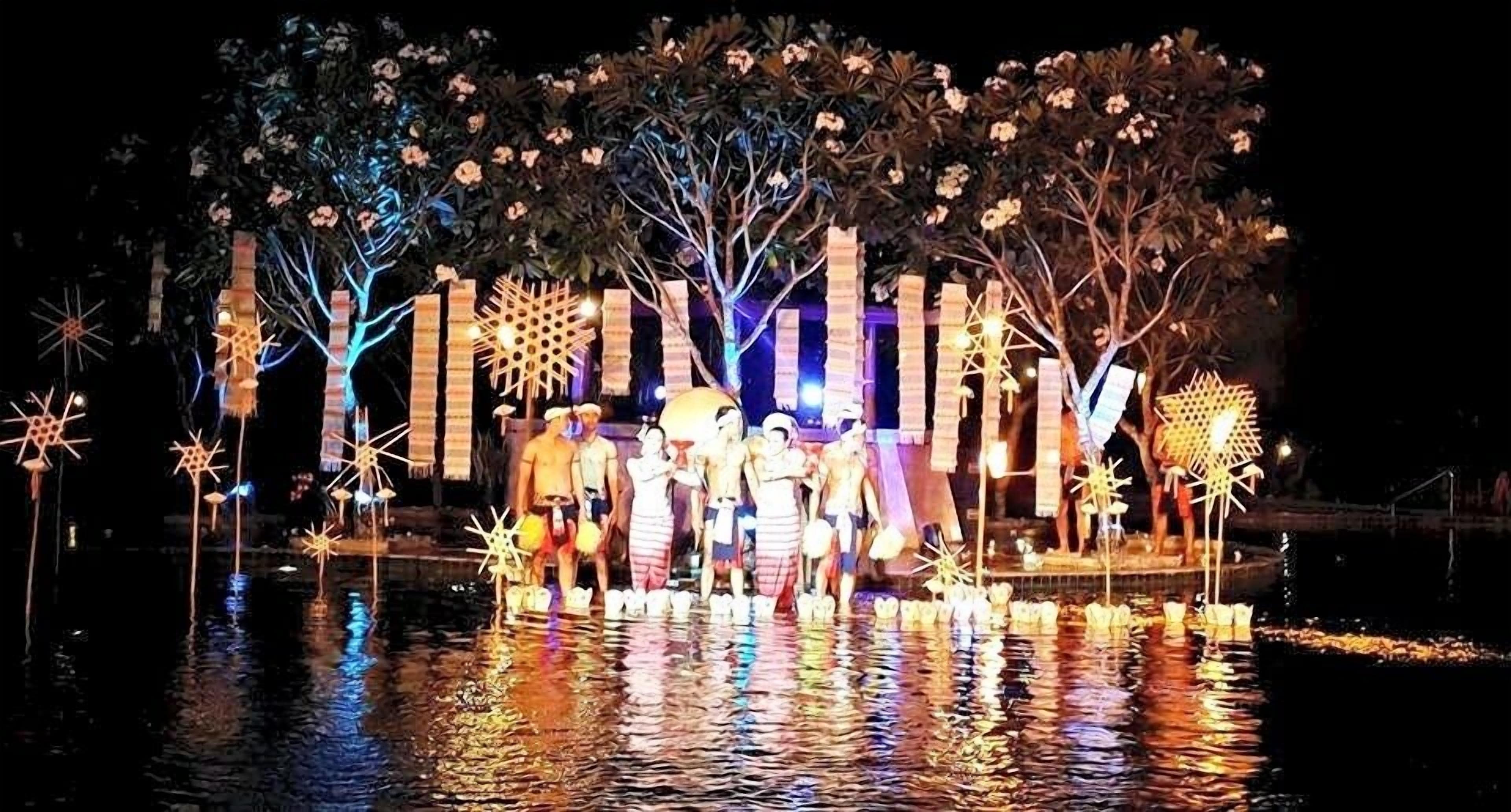 outdoor banquet area