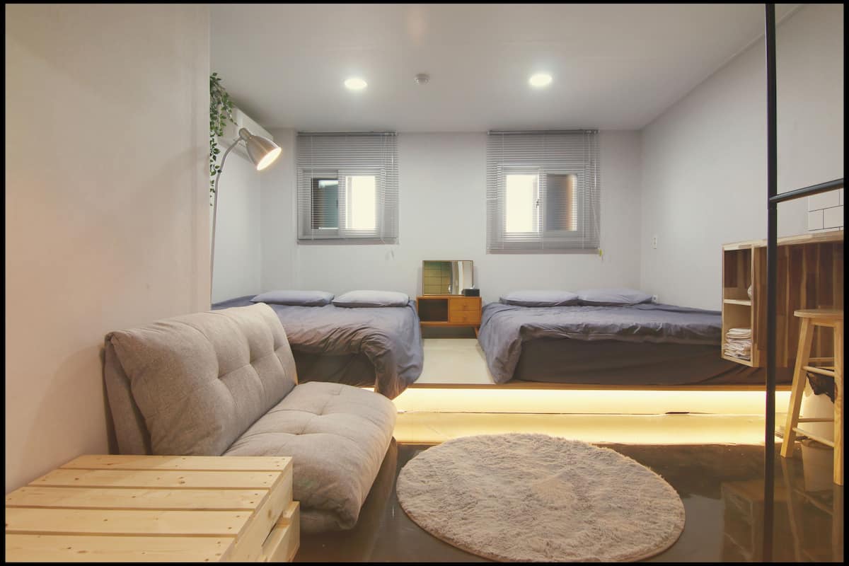 Family Quadruple Room, Multiple Beds, Non Smoking, City View | Desk, free WiFi, bed sheets