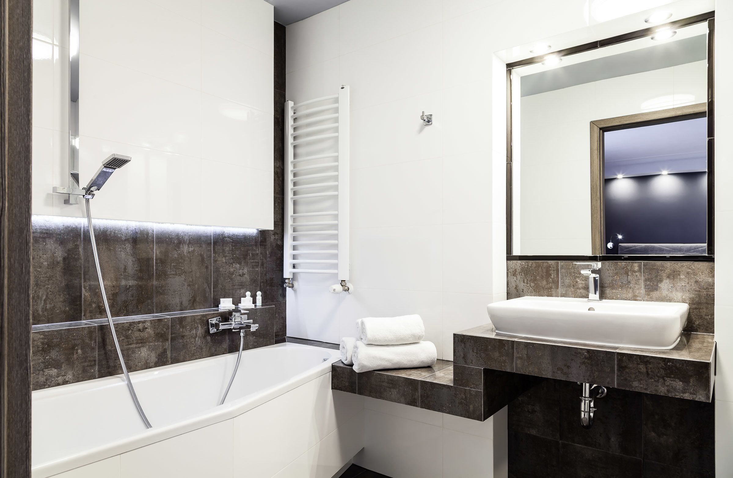 suite | bathroom | shower, rainfall showerhead, free toiletries, hair dryer