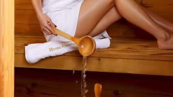 Sauna, hot tub, steam room, body treatments, hot stone massages