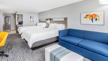 Premium bedding, down comforters, pillowtop beds, desk