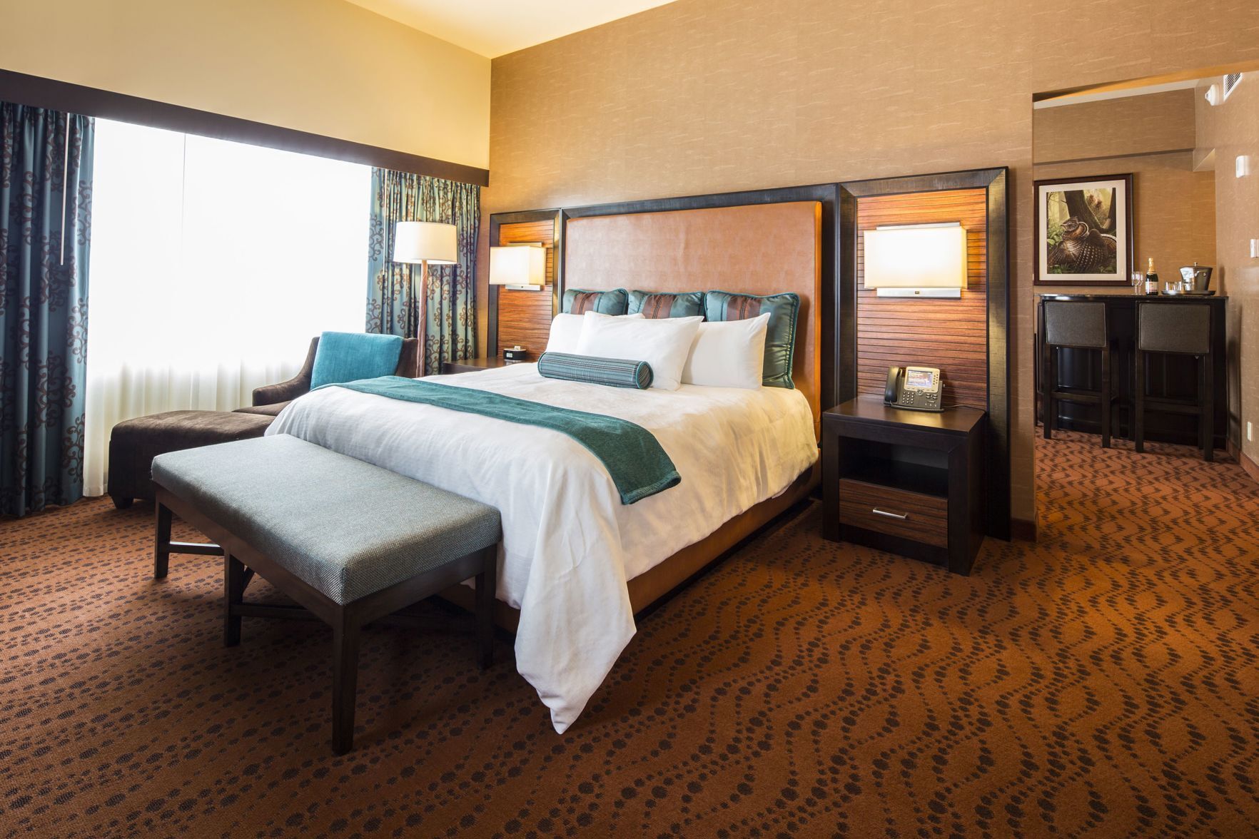Premium bedding, pillowtop beds, in-room safe, desk