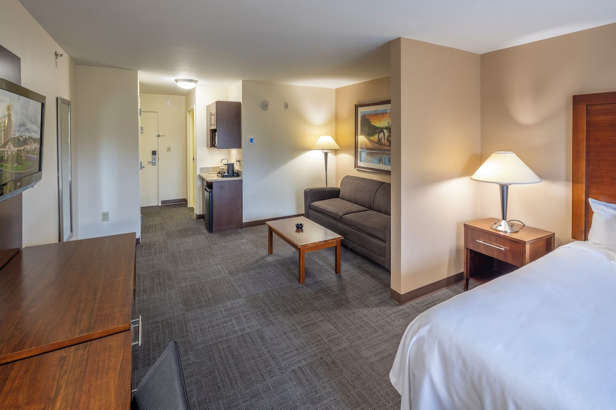 PLAYER'S INN King Deluxe Plus | 1 bedroom, premium bedding, pillowtop beds, in-room safe