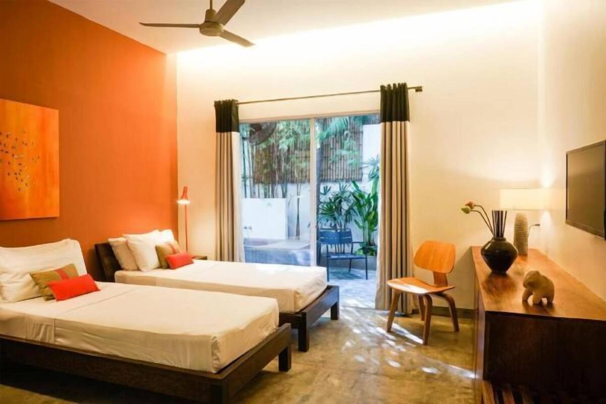 Memory foam beds, minibar, in-room safe, desk