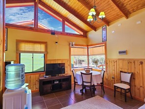 Superior Bungalow, 2 Bedrooms, Terrace, Garden View | Living area | 32-inch flat-screen TV with satellite channels, TV, DVD player - Lodge Ancar Atacama (San Pedro de Atacama)