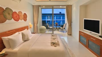 Two bedroom Penthouse Suite | Sängtillbehör av högsta kvalitet, duntäcken och minibar
