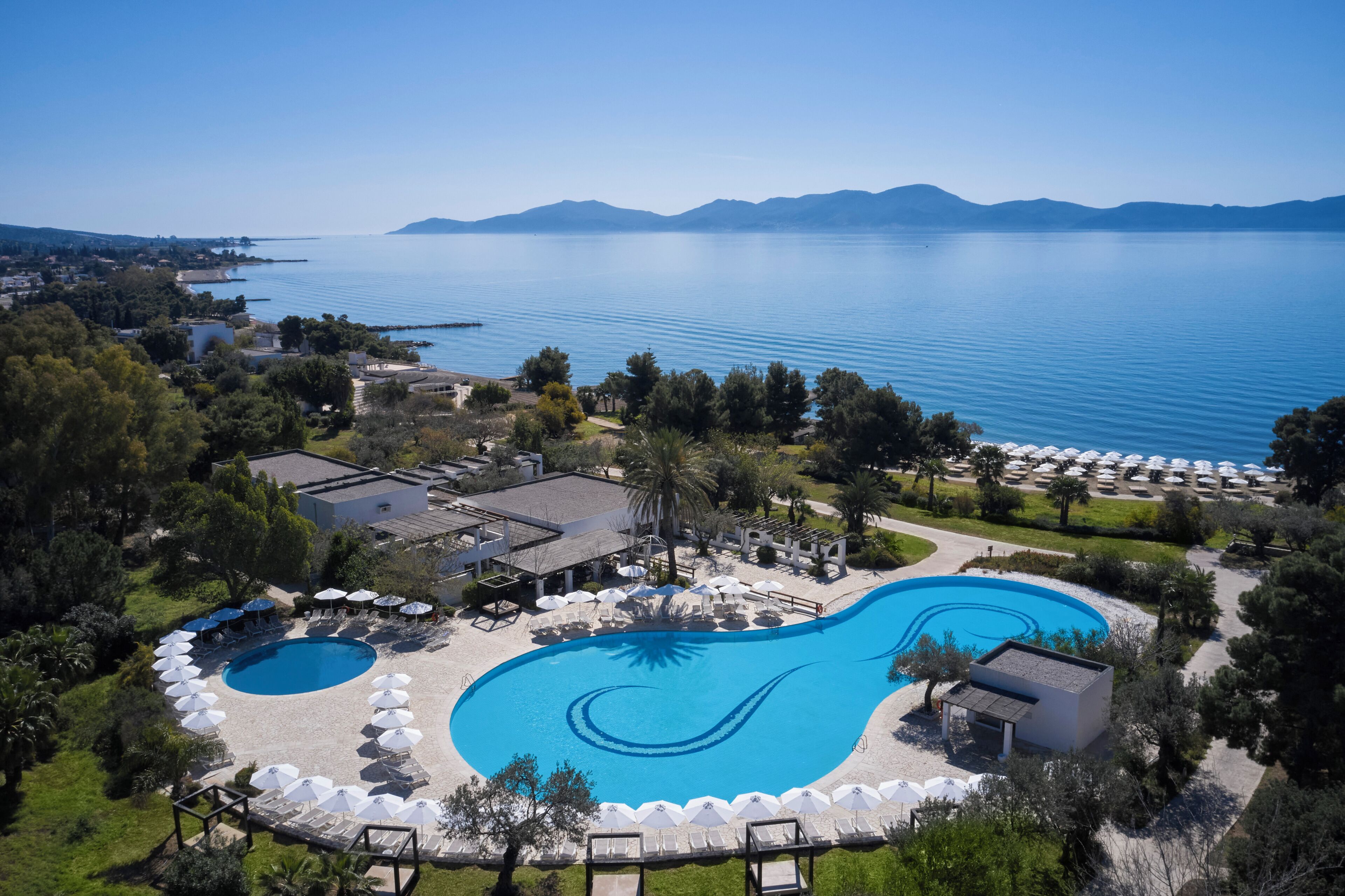 Indoor pool, outdoor pool, open 10:00 AM to 6:00 PM, pool umbrellas