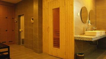 Sauna, tab panas, bilik wap, aromaterapi, refleksologi