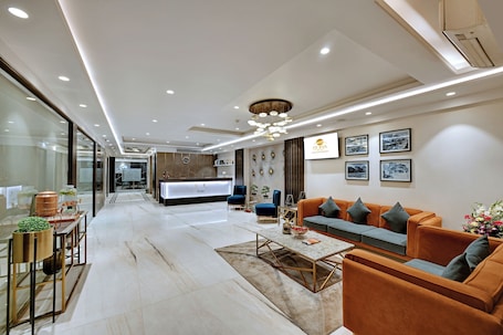 Recepción. Hotel Suba Star, Ahmedabad