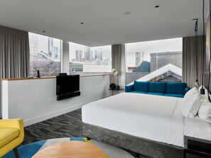 Suíte, 1 cama King | 1 quarto, roupas de cama premium, cofres nos quartos, escrivaninha