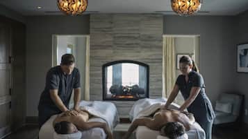 Couples treatment rooms, sauna, hot tub, steam room, hot springs