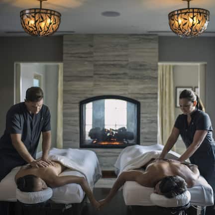 Couples treatment rooms, sauna, hot tub, steam room, hot springs