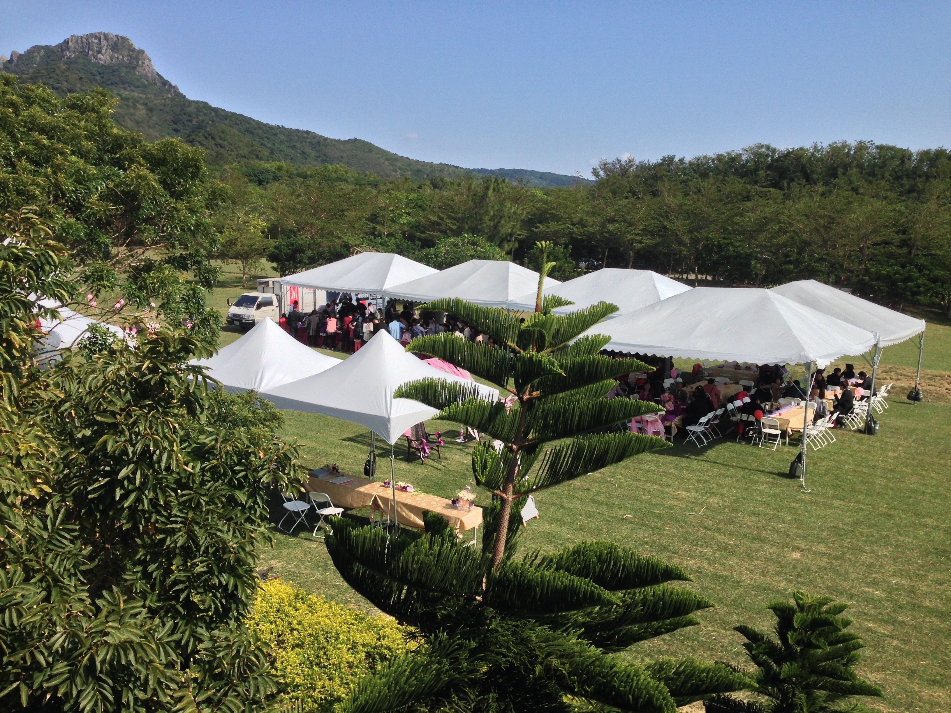 outdoor wedding area