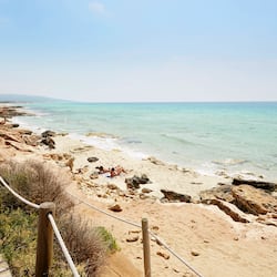 Vlak bij het strand, wit zand