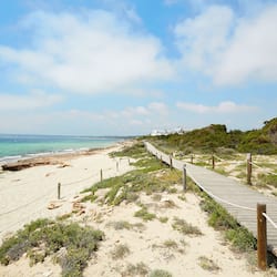 Vlak bij het strand, wit zand
