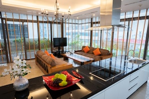 King Suite with Balcony | 1 bedroom, minibar, in-room safe, desk