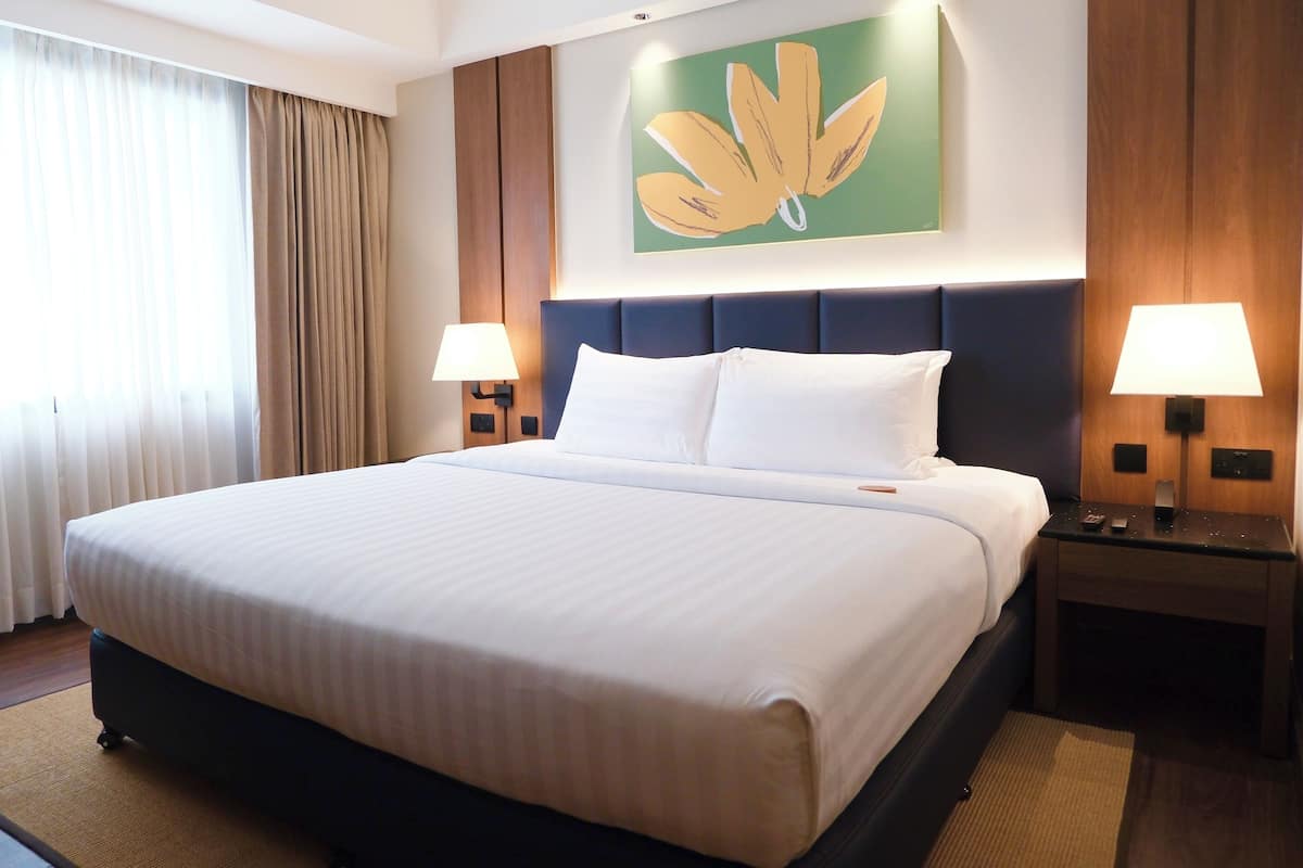 Minibar, caja fuerte, mobiliario individual y escritorio