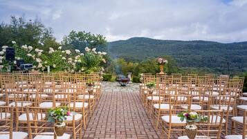 Outdoor wedding area