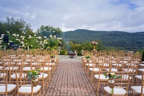 Outdoor wedding area