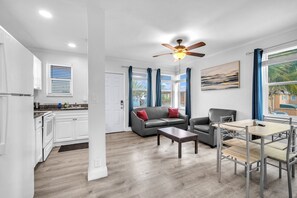 Spectacular Ocean View Corner Apartment | Living area | 40-inch Smart TV with digital channels, TV, Netflix