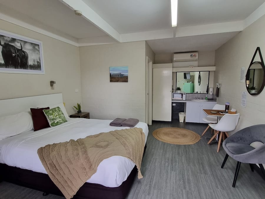 Blackout curtains, iron/ironing board, free WiFi, bed sheets