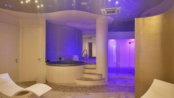 Body treatments, body scrubs, facials, manicures and pedicures, massages