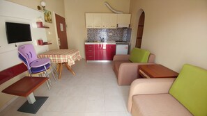 Loftsleilighet – standard, 1 dobbeltseng | Eget kjøkken | Kjøleskap, kokeplater, vannkoker og kjøkkenutstyr