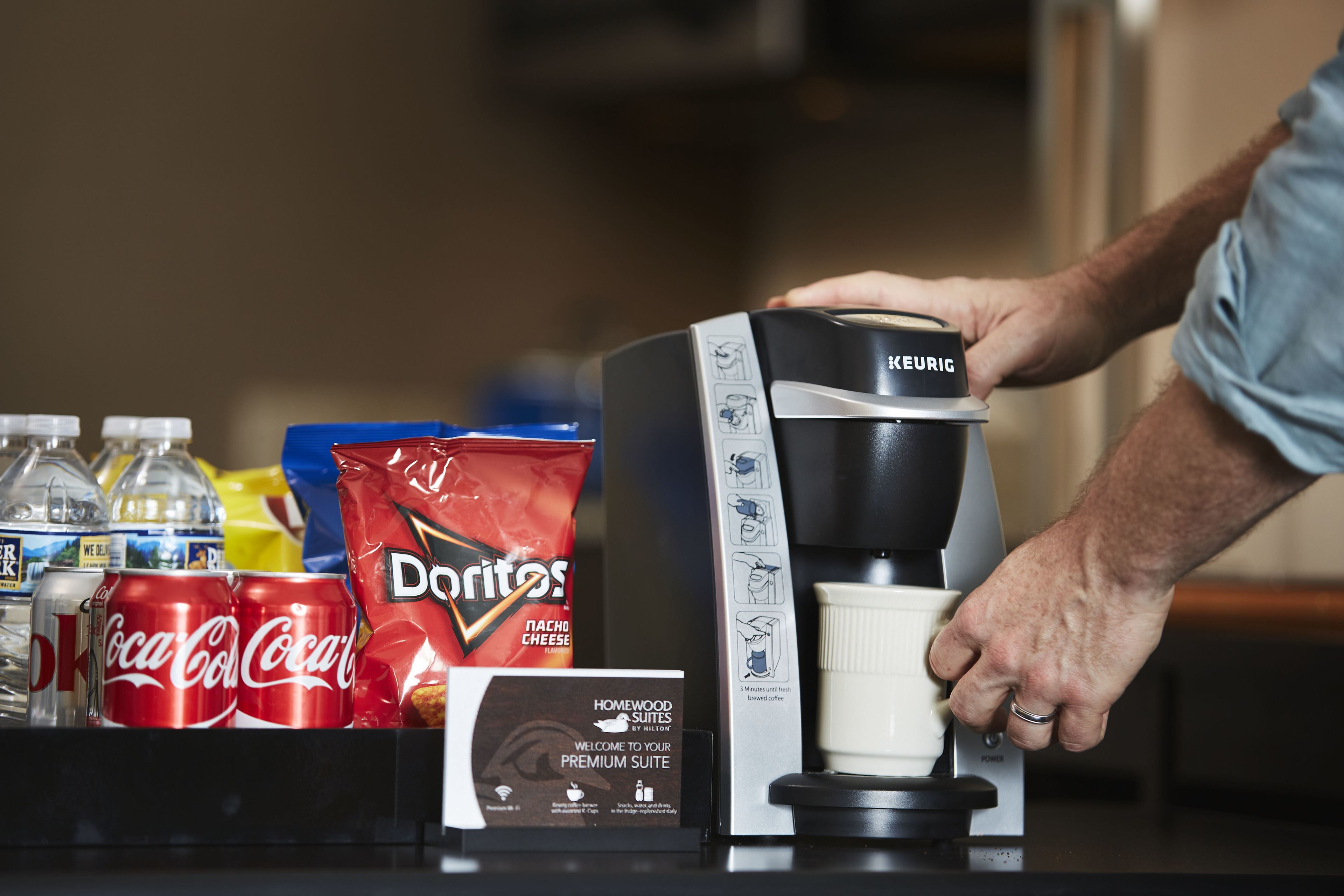 hypo-allergenic bedding, desk, laptop workspace, free cots/infant beds