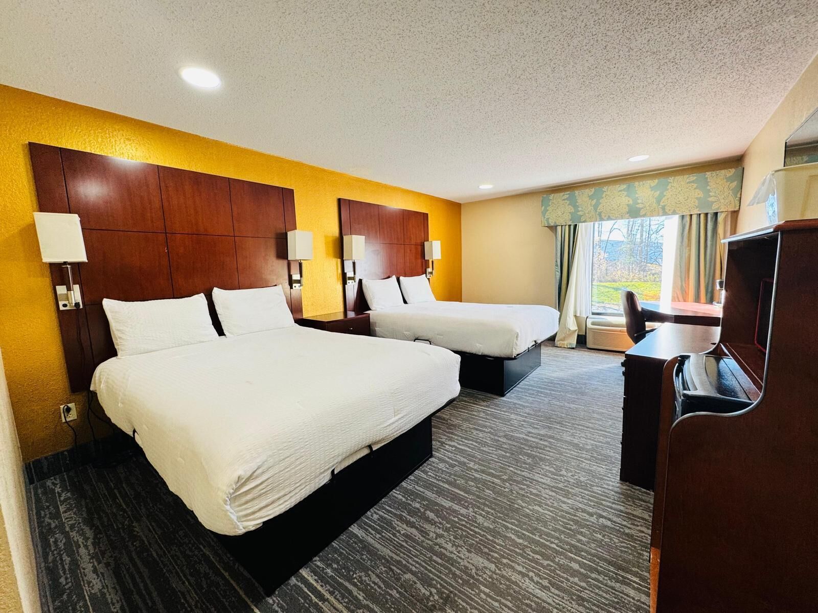 Standard Room, 2 Queen Beds | Desk, blackout drapes, iron/ironing board, free cribs/infant beds
