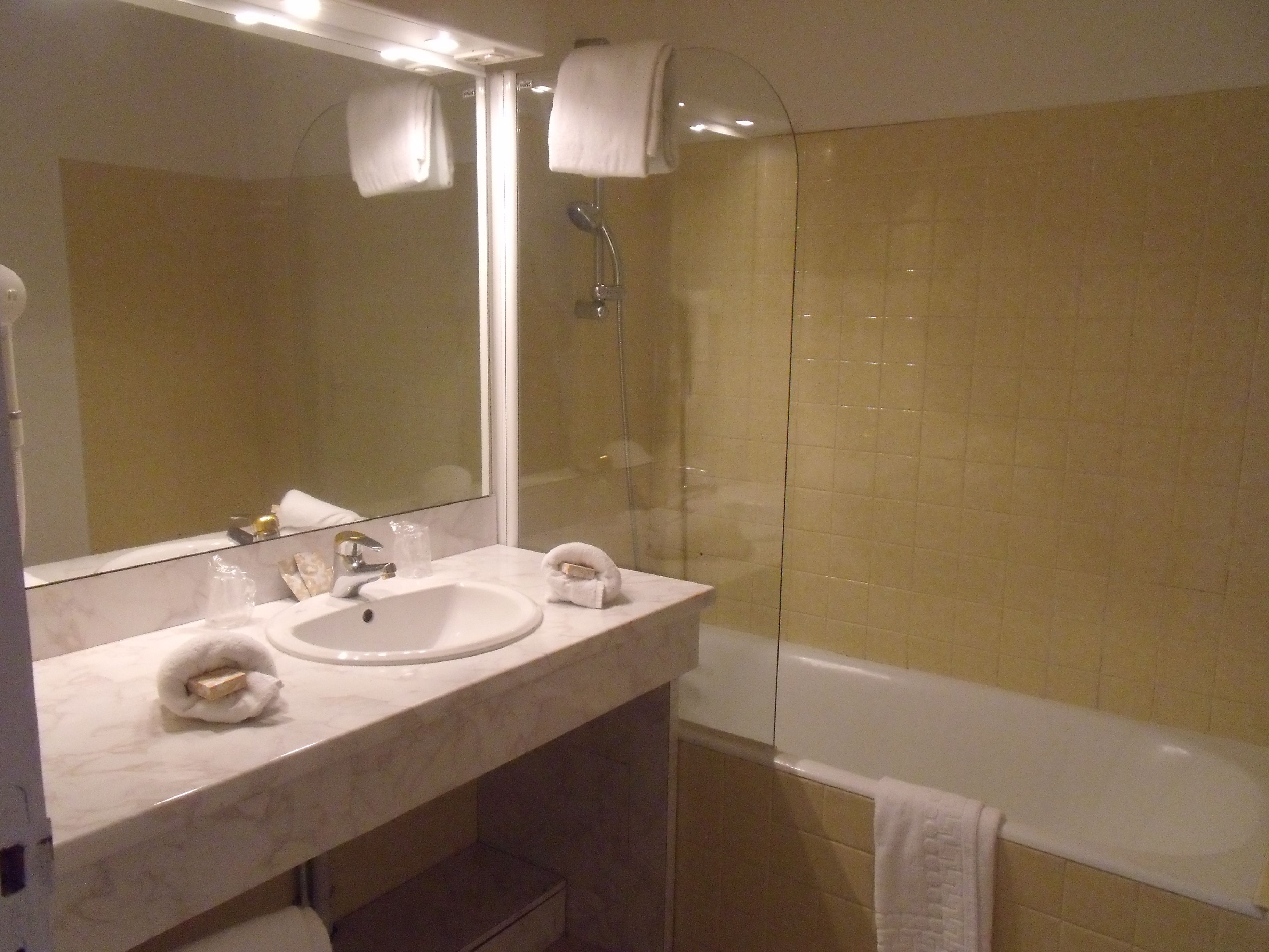 Free toiletries, hair dryer, towels