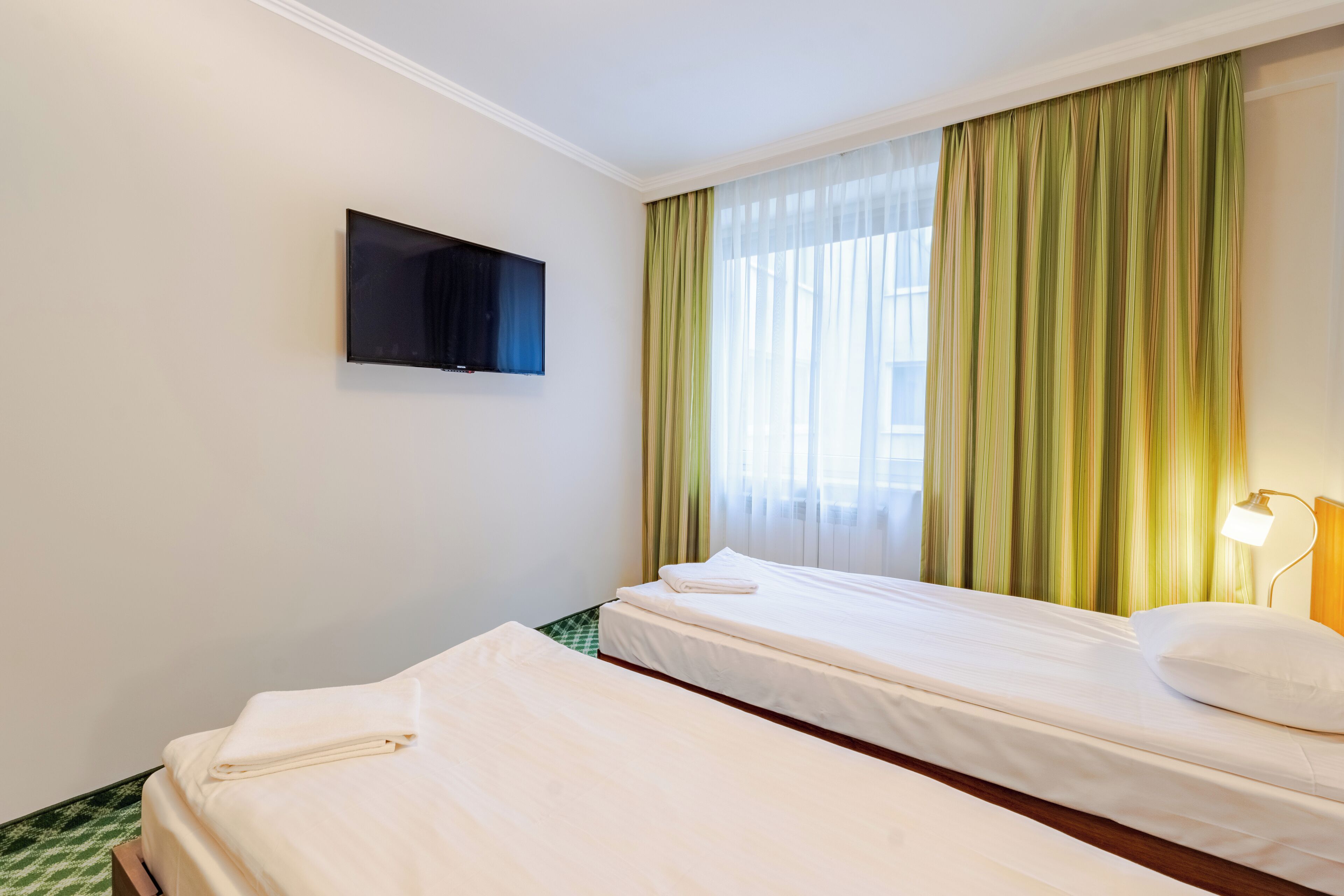 Desk, blackout curtains, iron/ironing board, free WiFi