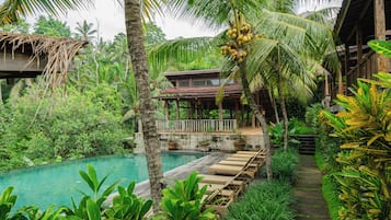 2 outdoor pools, sun loungers