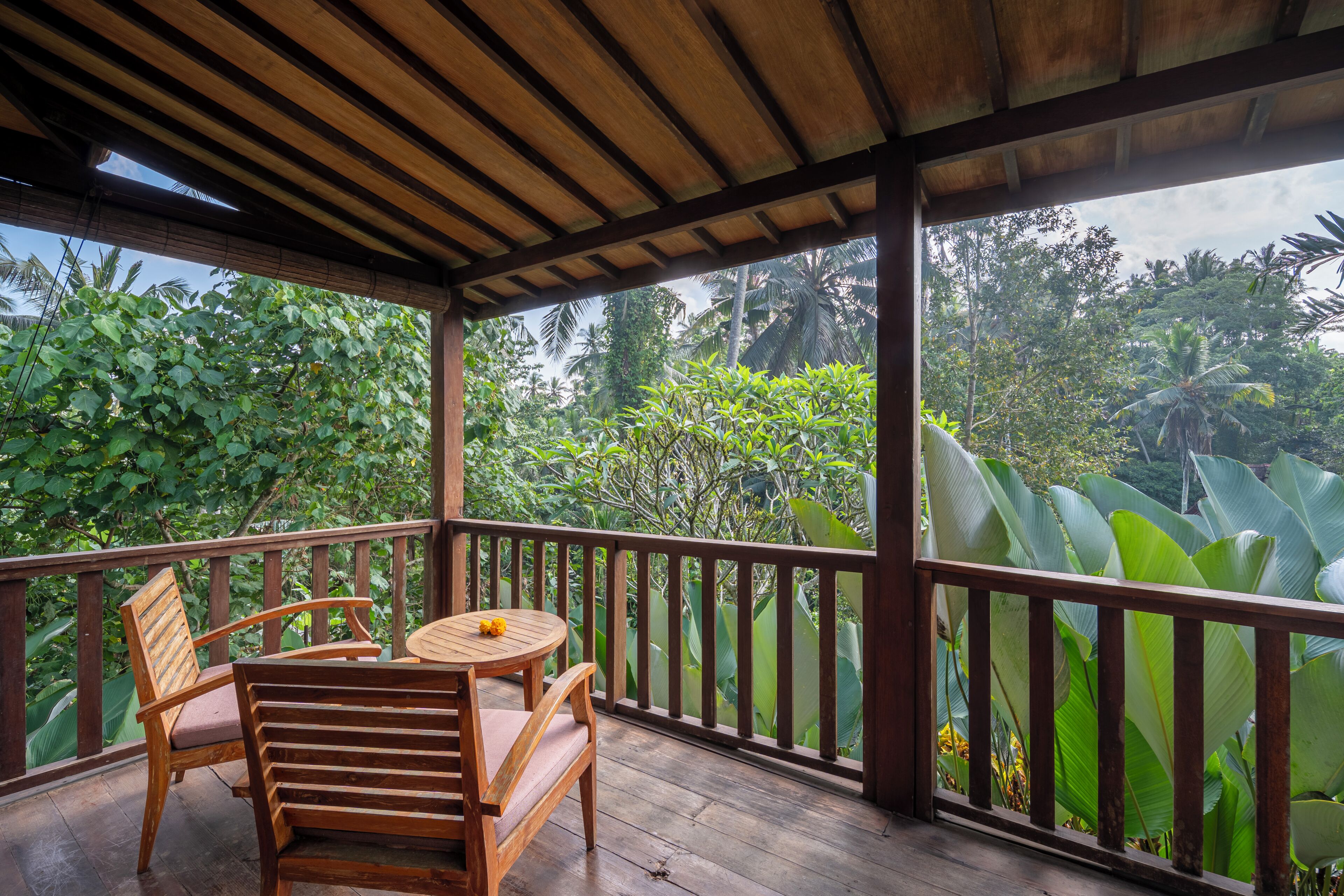 joglo villa garden view | terrace/patio