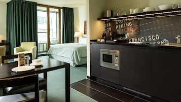 1 chambre, literie de qualité supérieure, couette en duvet d'oie