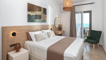 Family Apartment, 1 Bedroom, Sea View | Blackout drapes, free cribs/infant beds, free WiFi, bed sheets