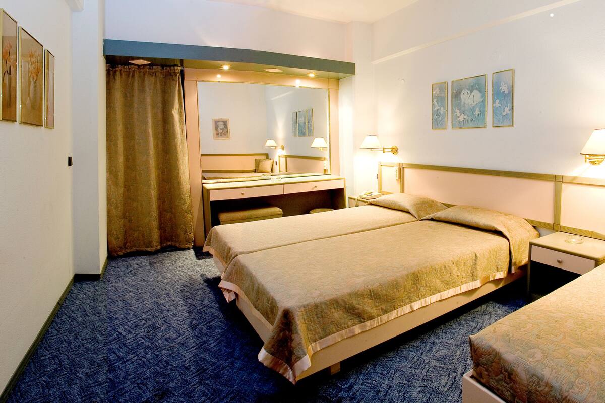 Desk, iron/ironing board (on request), cribs (free), WiFi (surcharge)