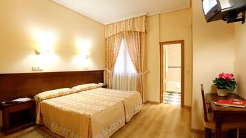 Desk, free WiFi, bed sheets