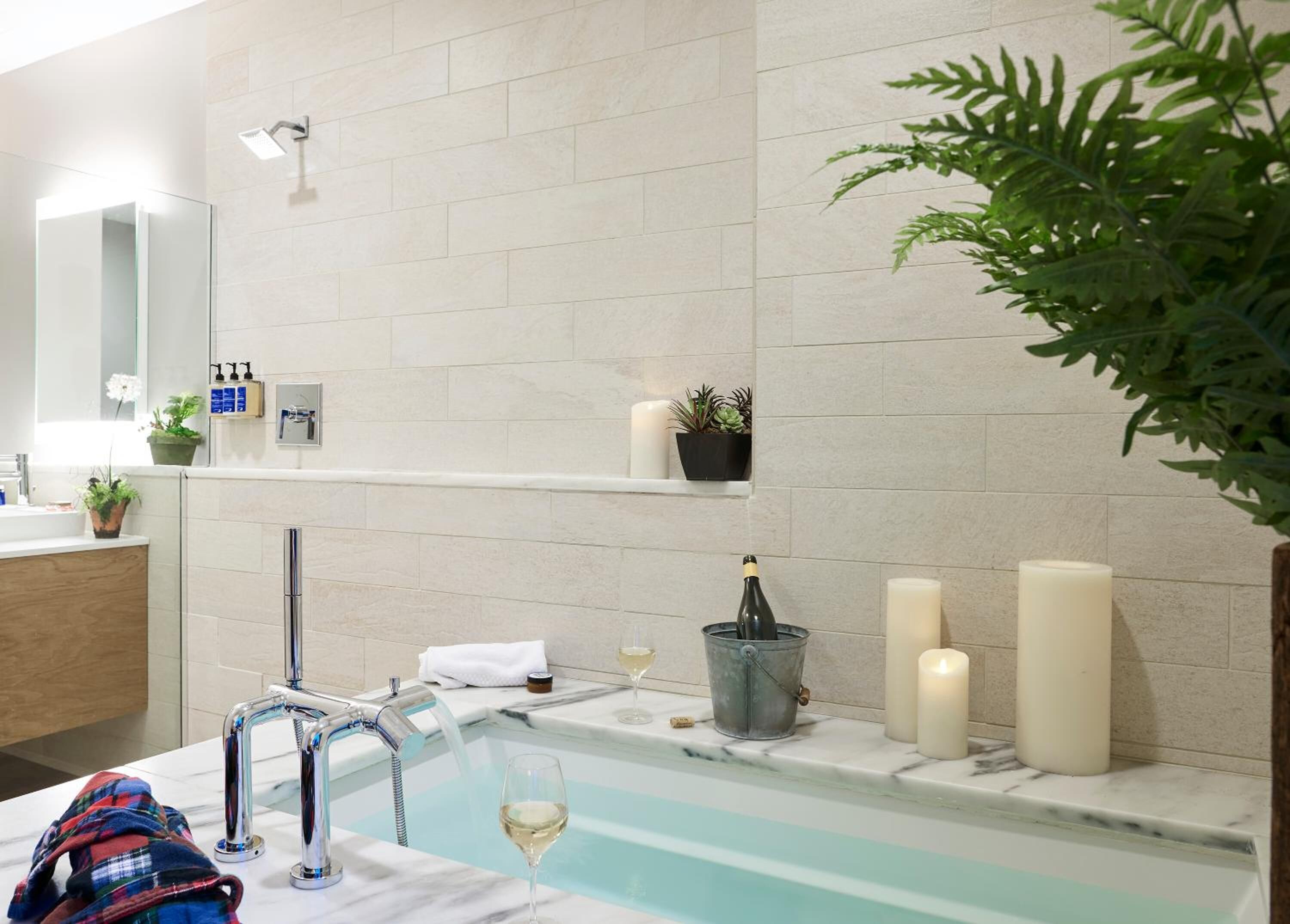 free toiletries, hair dryer, bathrobes, towels