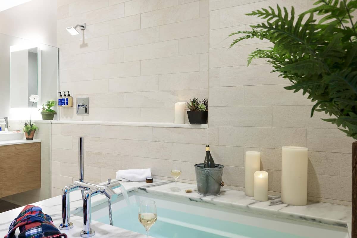 free toiletries, hair dryer, bathrobes, towels