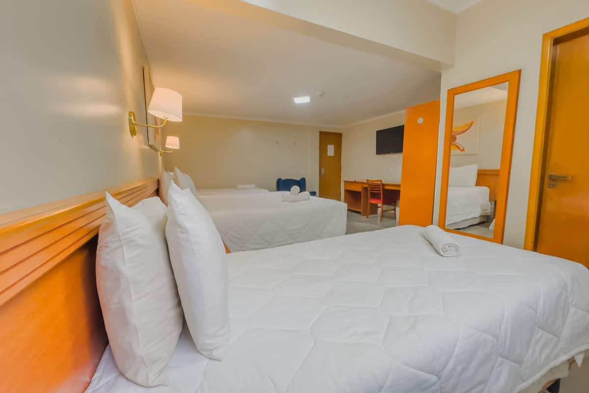 1 bedroom, blackout drapes, bed sheets
