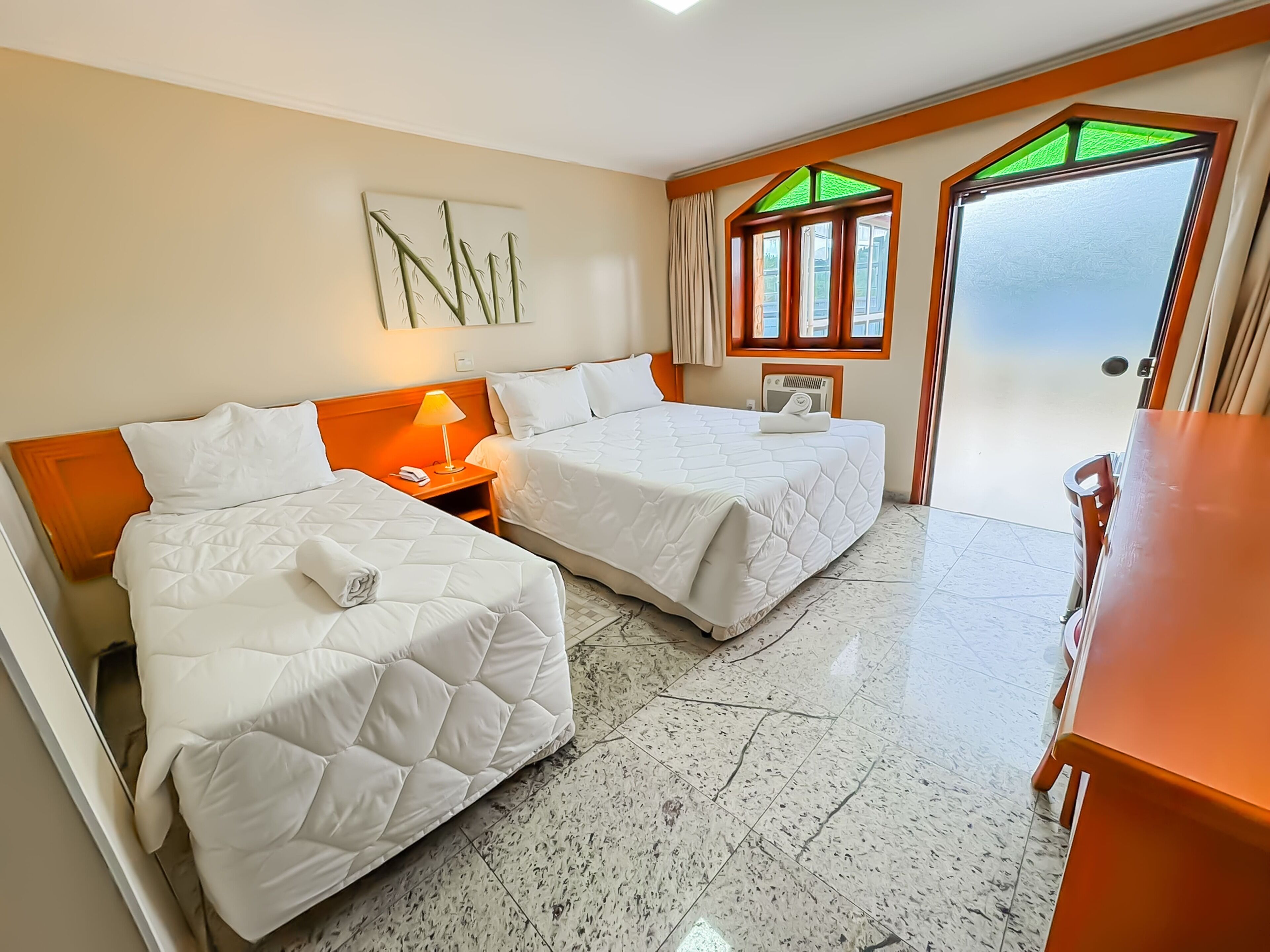 standard triple room | blackout curtains, bed sheets