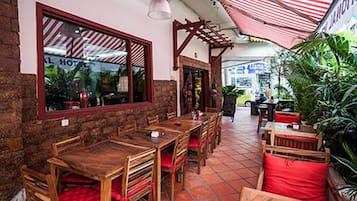 Outdoor banquet area